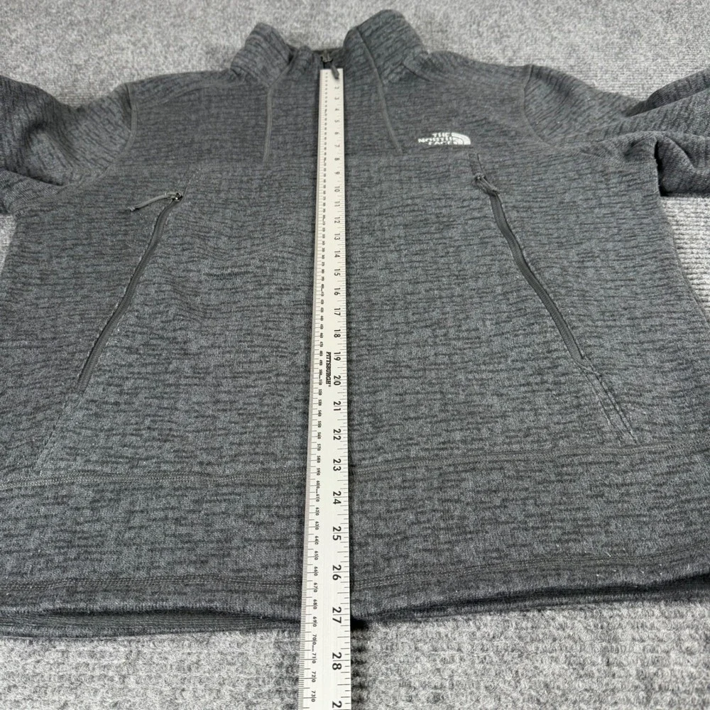 The North Face Mens XL Gordon Lyons 1/4 Zip Sweater Fleece Pullover Grey Heather